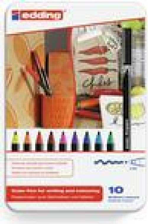 Edding 1300 colourpen marcatore Nero, Blu, Marrone, Verde, Arancione, Rosa, Viola, Rosso, Giallo 10 pz