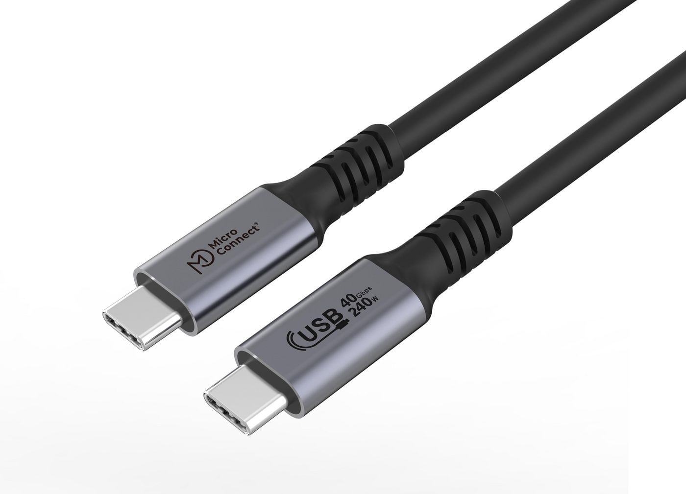 Microconnect USB4CC2-240W cavo USB 2 m USB4 Gen 3x2 USB C Nero (Premium USB4 USB-C cable 2m - 40Gbps, 240W - Warranty: 3 Microconnect USB4CC2-240W cav