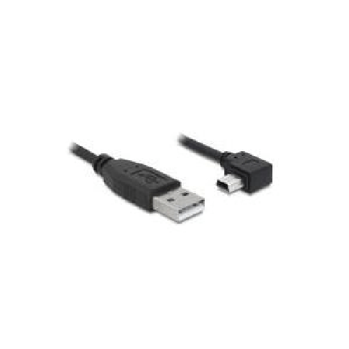 Delock Kabel USB 2.0-A Stecker > USB mini-B 5pin Stecker gewinkelt 2m (82682) DeLOCK 82682 cavo USB 2 m USB A Mini-USB B Nero