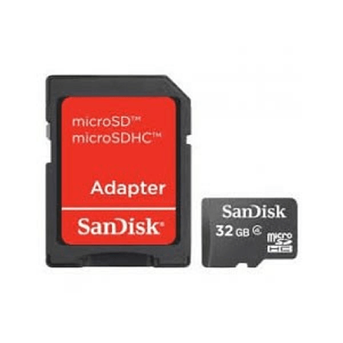 SANDISK MICROSDHC 32GB W MICROSD ADP SD SanDisk microSDHC 32GB Classe 4