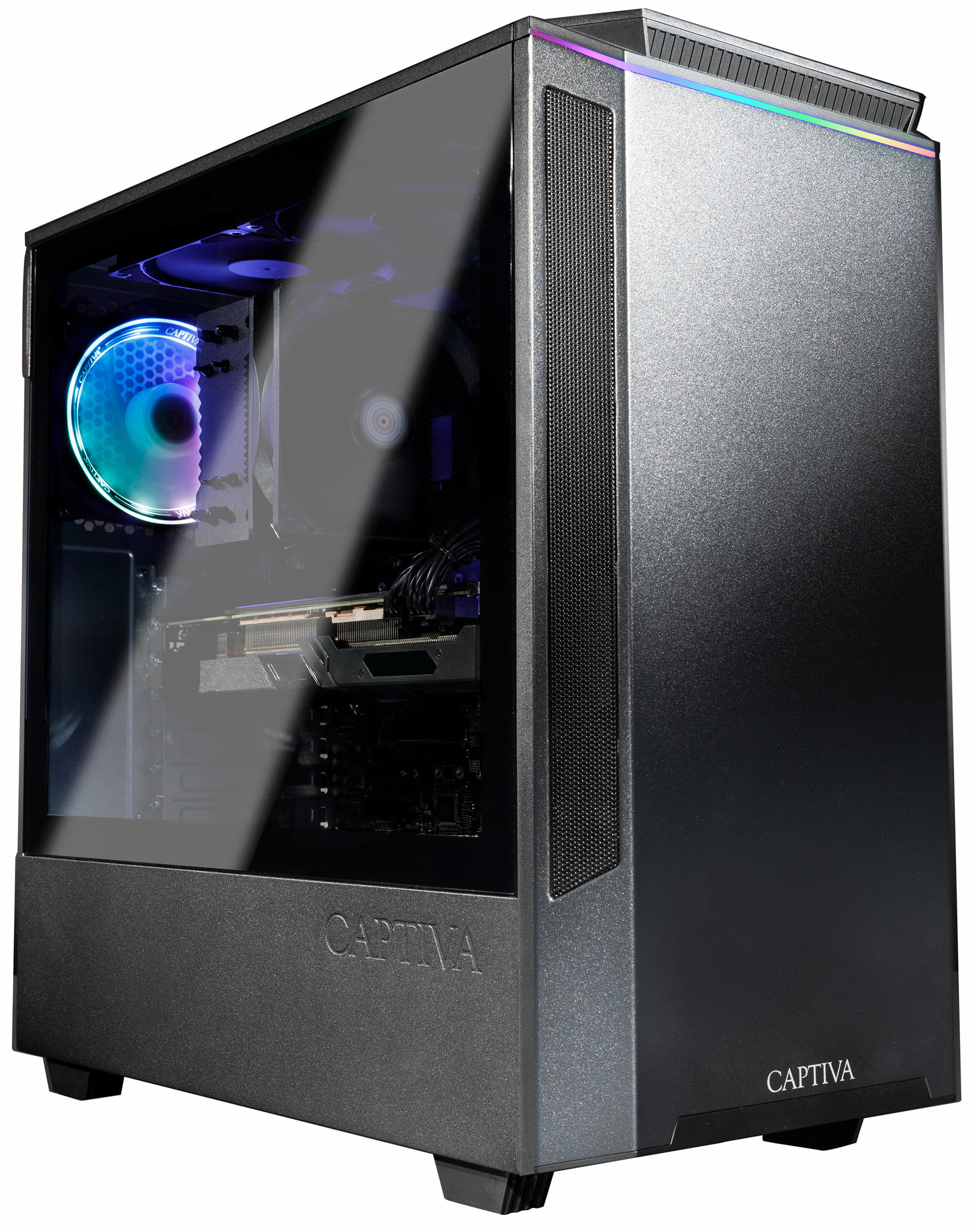 CAPTIVA Highend Gaming R77-554 AMD Ryzen 7 7800X3D 64 GB DDR5-SDRAM 2 TB SSD AMD Radeon RX 7800 XT Windows 11 Home Desktop PC Nero