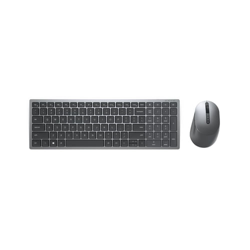 DELL KM7120W tastiera Mouse incluso Ufficio RF senza fili + Bluetooth AZERTY Francese Grigio, Titanio