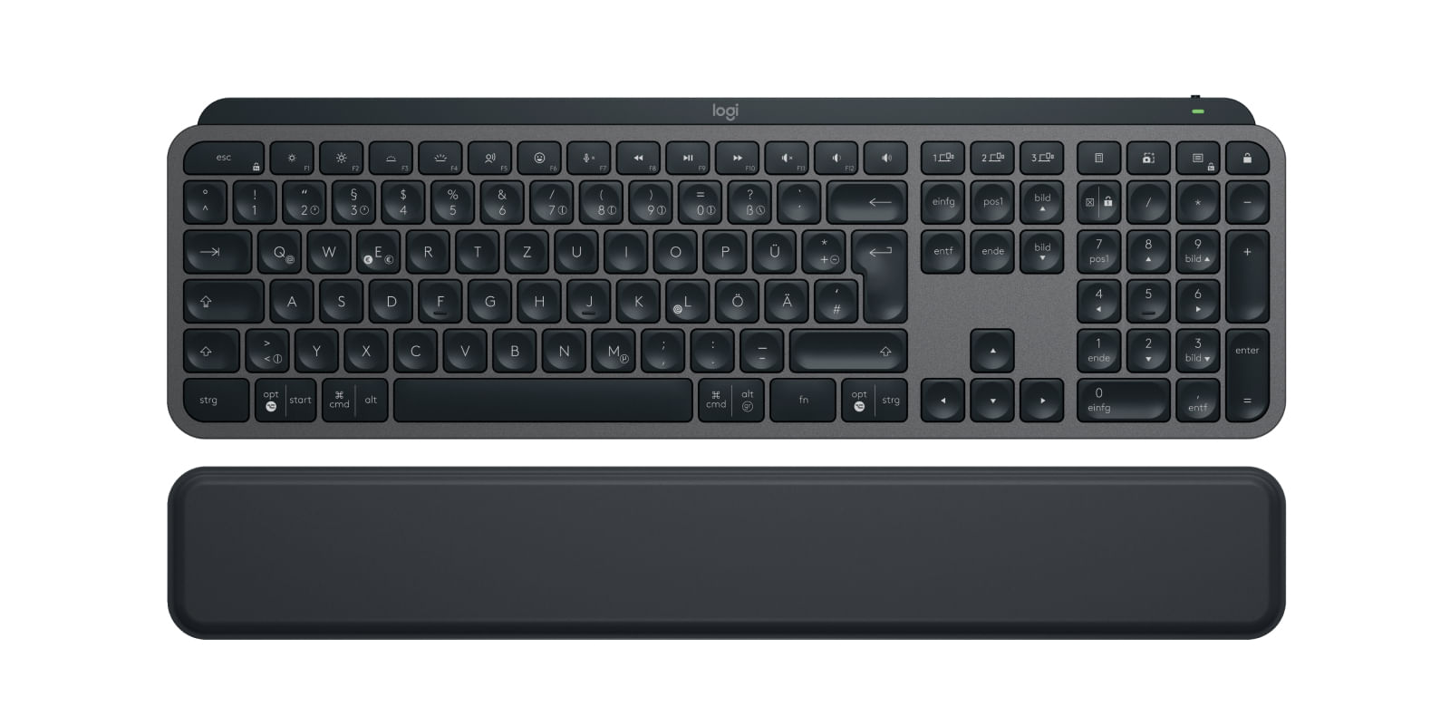 Logitech MX Keys S tastiera Ufficio RF senza fili + Bluetooth QWERTZ Tedesco Grafite Logitech MX Keys S
