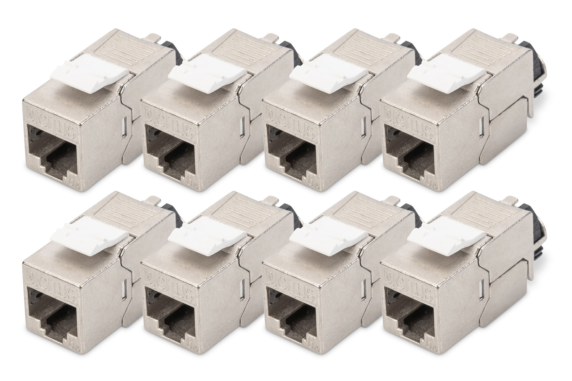 Digitus Modulo Keystone CAT 6A, schermato con gestione intelligente dei cavi - 8 pz. Digitus Modulo Keystone CAT 6A, schermato con supporto dei cavi i