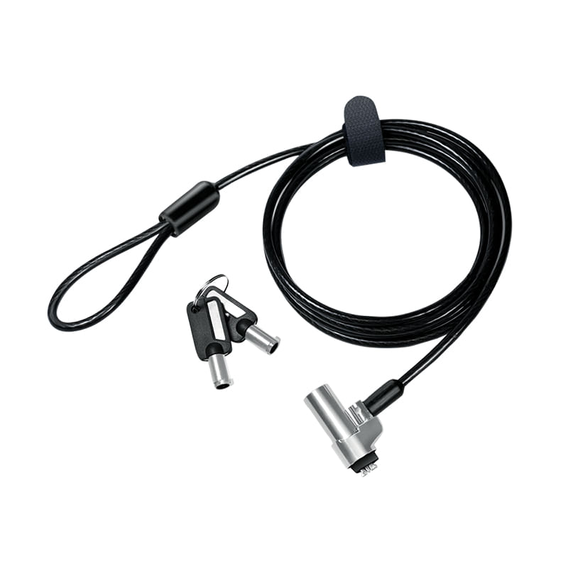 Neutra Fissaggio al notebook tramite slot nano (compatibile con notebook ultrasottili HP, Lenovo LogiLink NBS013 cavo di sicurezza Nero, Argento 1,8 m