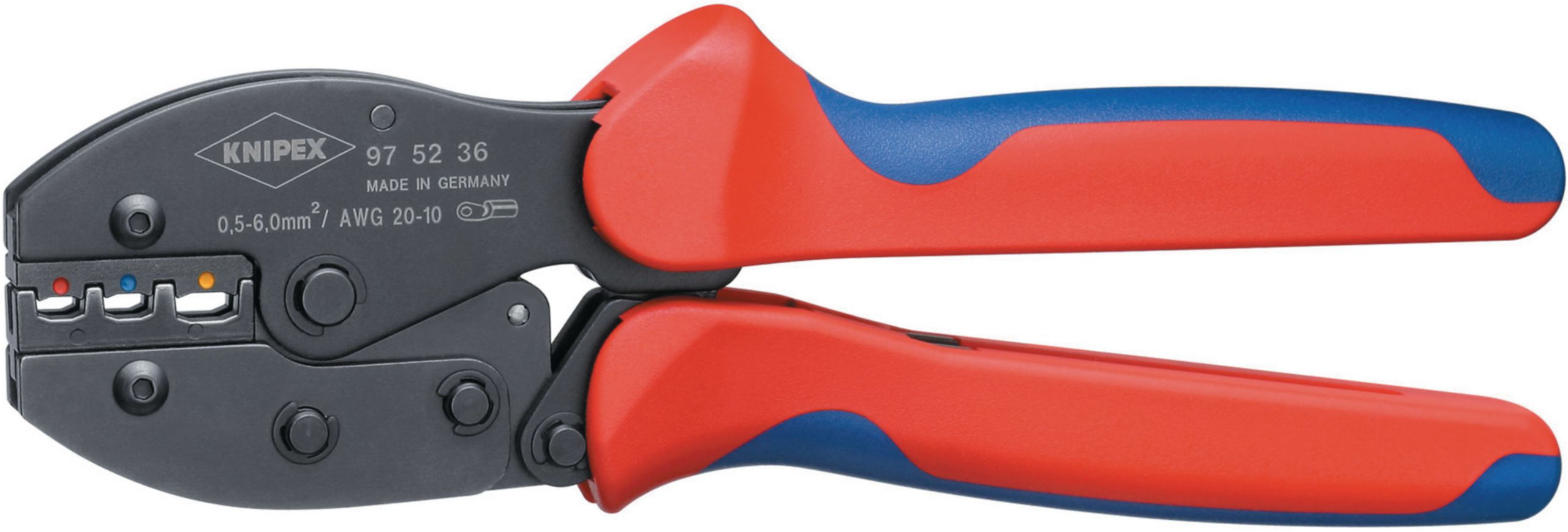 Knipex Pinza a crimpare KNIPEX PreciForceÃ â Ã Â 220 mm, confezione self-service Knipex PreciForce Crimpatrice Nero, Blu, Rosso