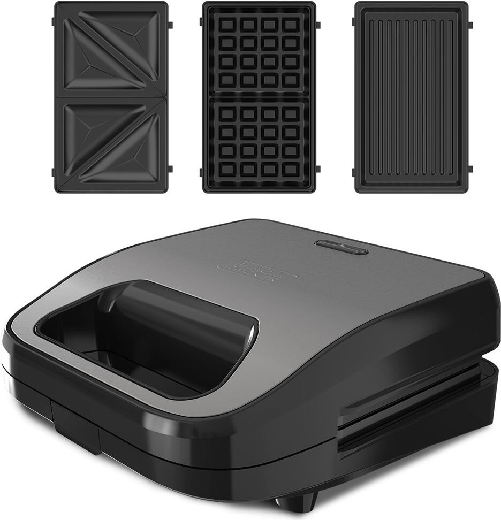 Black & Decker Piastra Grill Elettrica Black & Decker BXSA754 Nero Black & Decker BXSA754E tostiera 750 W Nero, Marrone