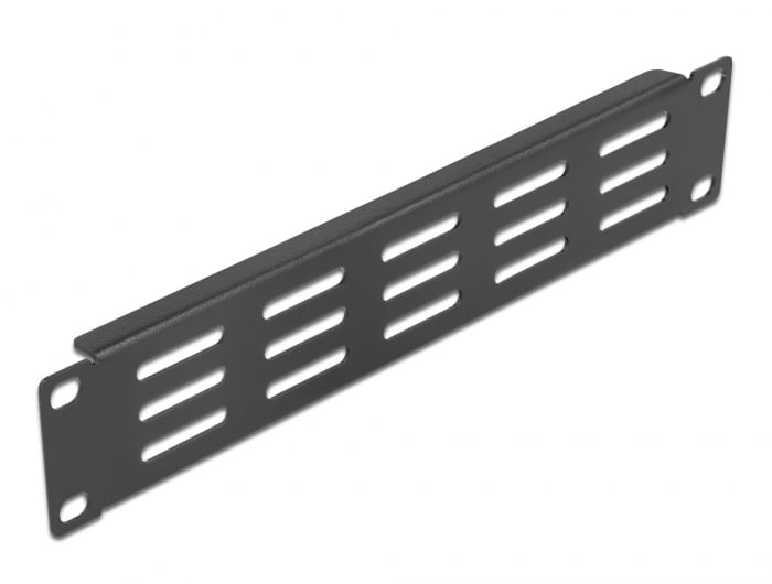 Delock - Halterungs-BelÃ¼ftungsplatte (horizontal) - Rack montierbar - Schwarz - 1U - 25,4 cm (10") (66839) Delock - Halterungs-Bel¼ftungsplatte (hori