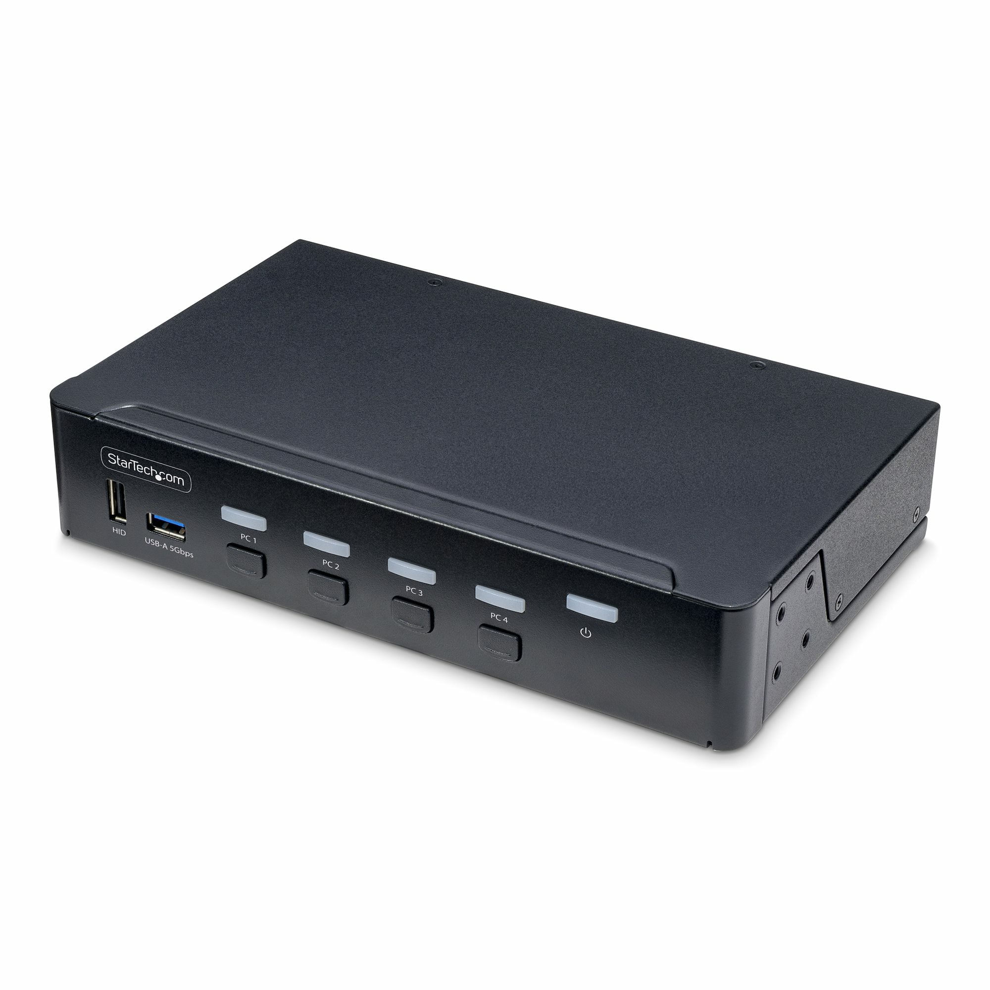 StarTech.com KVM switch DisplayPort a 4 porte, monitor singolo 4K 60Hz, 6 porte USB, commutazione con pulsanti e hotkey, DP 1.2, indipendente dal SO,