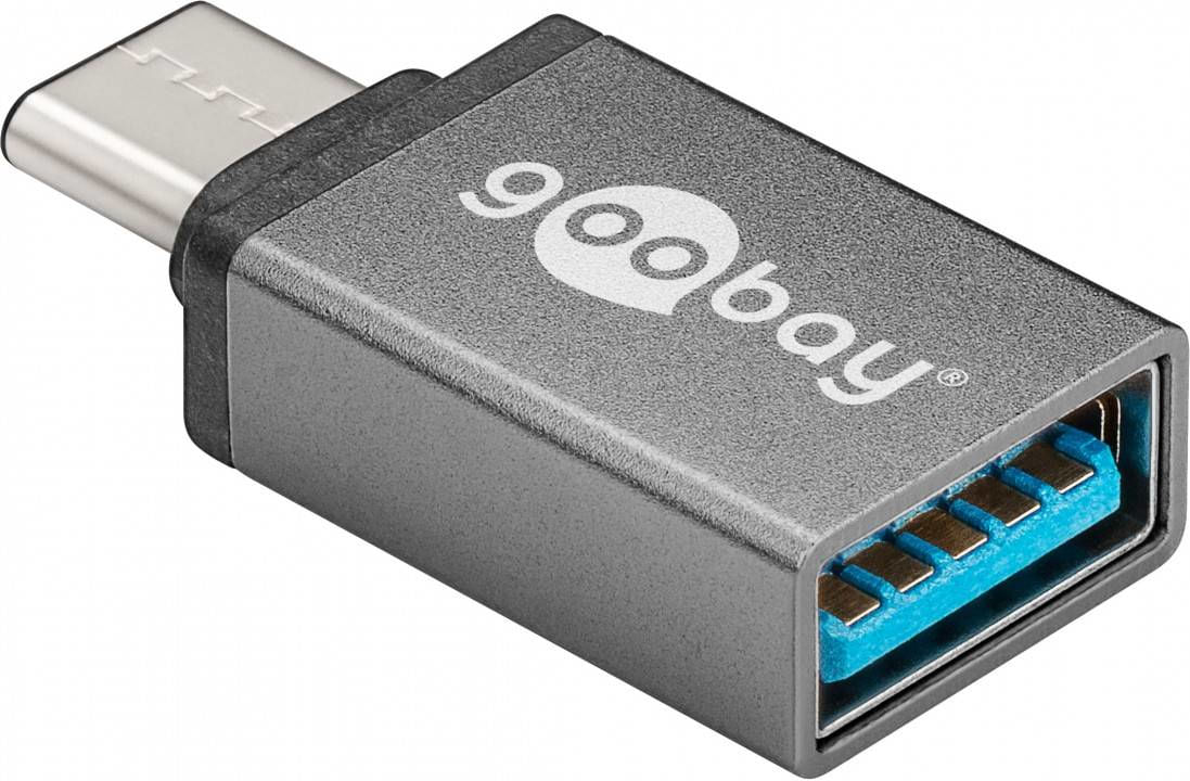 Goobay 56621 adattatore per inversione del genere dei cavi USB-C USB 3.0 female (Type A) Grigio