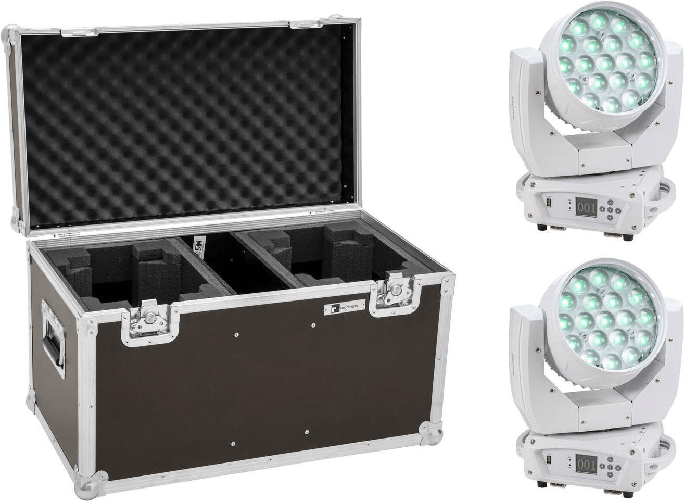 EUROLITE Set di Eurolite Set 2x LED TMH-X4 MOVIMENTO WASS Zoom WS Case (2000953)