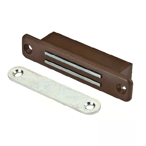 Masidef Chiusura magnetica da incasso - forza 12 kg. - marrone - 2 pz.