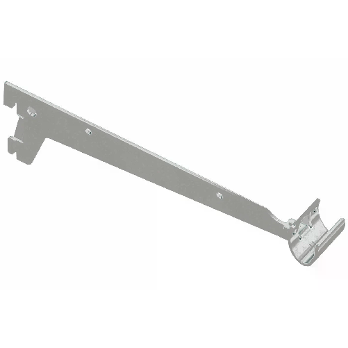 Masidef Reggimensola a 2 ganci per tubo ovale - 33 cm. - alluminio bianco