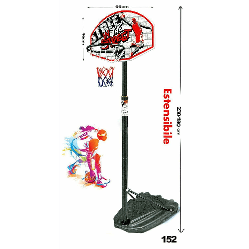 ODG CANESTRO BASKET CON BASE 180CM