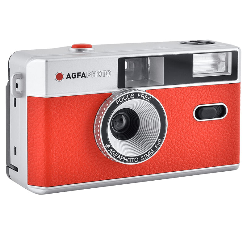 AgfaPhoto 603001 fotocamera a pellicola fotocamera a pellicola compatta 35 mm rosso - argento (603001) AgfaPhoto 603001 videocamera Macchina da presa