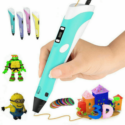 ROBERTAGOR PENNA 3D PEN STEREOSCOPICA PER DISEGNI TRIDIMENSIONALI SET FILAMENTI INCLUSI
