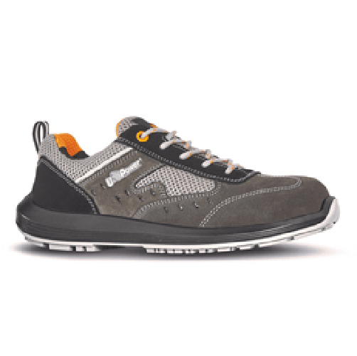 U-Power Calzatura di sicurezza Brezza S1P SRC Rock&Roll - pelle scamosciata morbida - numero 37 - grigio