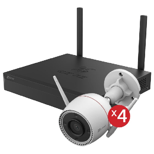 Ezviz cs-bw3844 - smart home security kit 1 nvr x5s 8ch + 4 telecamere wifi h3c 2k