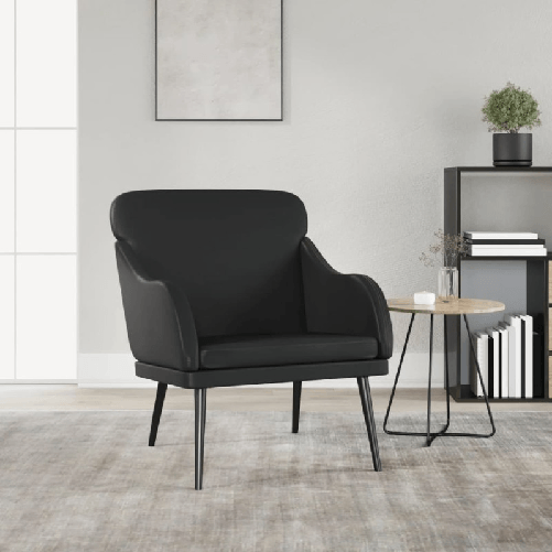 VidaXL Poltrona Nera 63x76x80 cm Similpelle