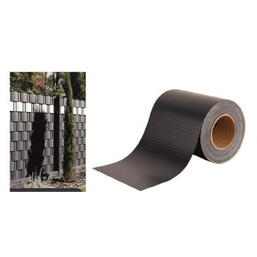 Trade Shop Traesio-frangivista Rotolo Grigio Pvc Per Balconi Ringhiere Recinzioni Protezione 19cmx35mt 77585 -