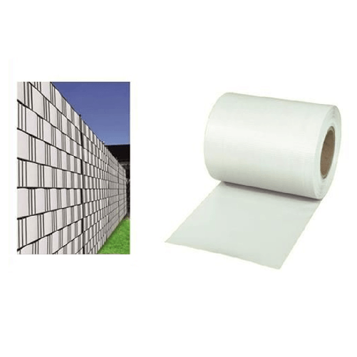 Trade Shop Traesio-frangivista Rotolo Bianco Pvc Per Balconi Ringhiere Recinzioni Protezione 19cmx35mt 54561 -