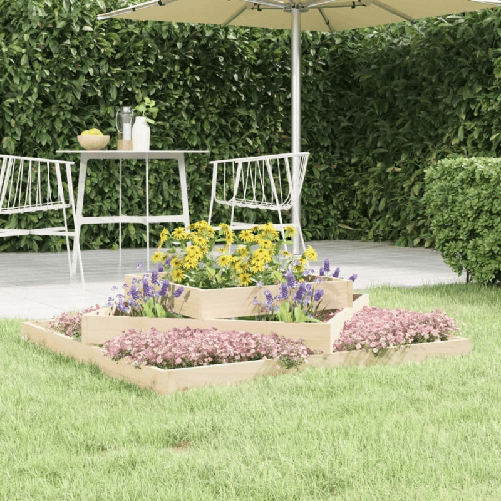 VidaXL Fioriera 112x112x27 cm in Legno Massello di Pino