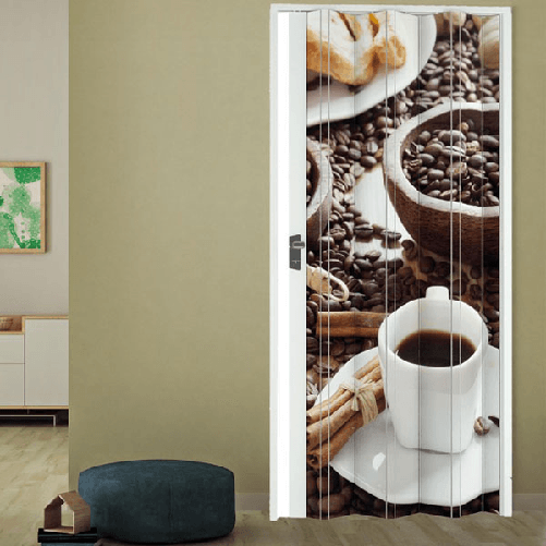 Pidema:Porte interne a soffietto moderne - porta a soffietto bianca con stampa digitale per gli interni della casa o di un negozio a prezzi bassi