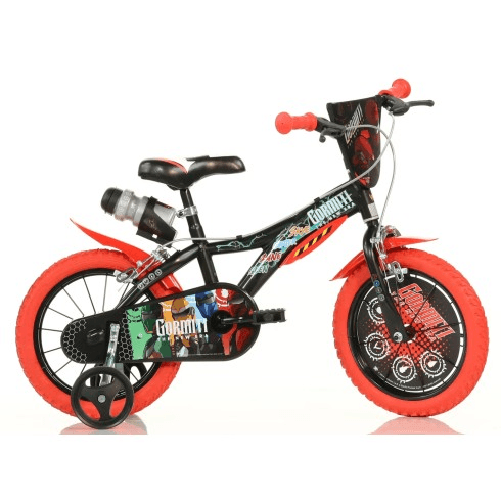 Dino Bikes Bicicletta da Bambino Gormiti 14 Pollici 3 4 5 6 anni con Rotelle