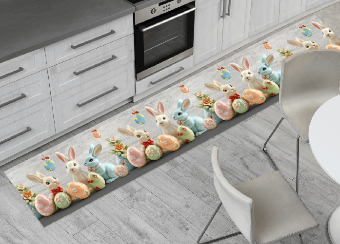 Tappeto Pasqua Passatoia Cucina Antiscivolo Sottolavello Disegno Rabbit Easter
