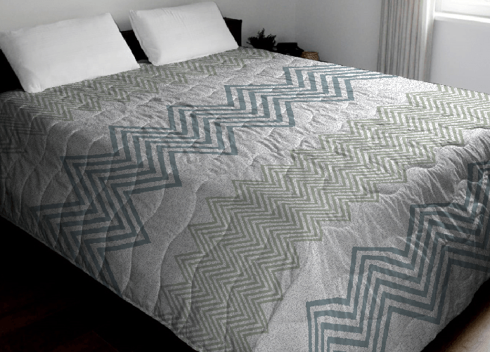 Trapuntino Piumino Estivo Primaverile 100gr/mq Leggero Disegno Zig Zag