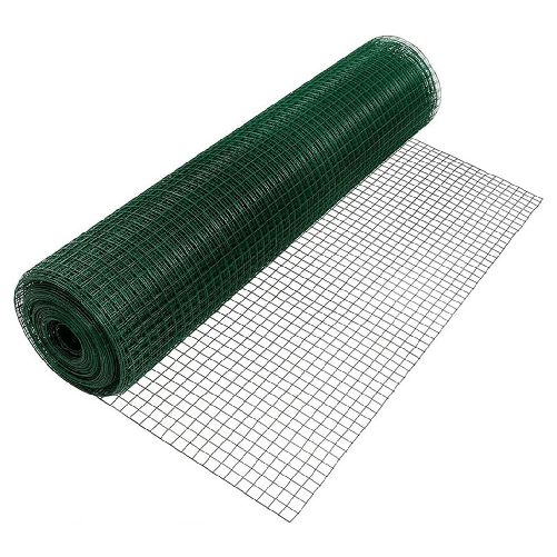 Trade Shop Traesio-rete Metallica Plastificata Verde 1x10mt Maglia 12,7x12,7mm Recinzione Protettiva 57733 -