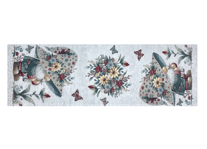 BIANCHERIAWEB Tovaglia Pasqua Centrino Runner Tavola Fantasia Elfo Primavera Made Italy Colore Elfo Primavera,Misura 40x180