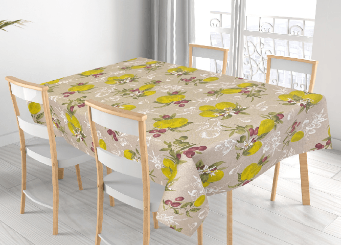 BIANCHERIAWEB Tovaglia Per Salotto Cucina In Miros Misto Cotone Made In Italy Capri RP Colore Capri,Misura 140x140