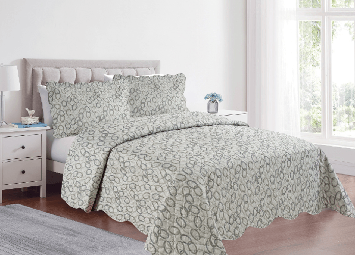 Copriletto Trapuntato Quilt Estivo Piumino 100gr/mq Disegno Pinsonic Aria
