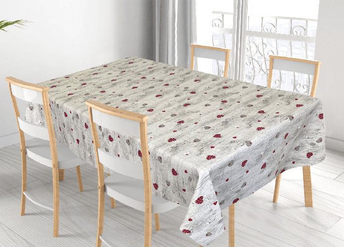 BIANCHERIAWEB Tovaglia Per Salotto Cucina Tavolo 100% Cotone Made In Italy Happy RP Colore Happy,Misura 140x140