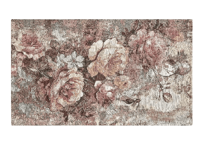 BIANCHERIAWEB Tappeto Arredo Salotto Antiscivolo Scendiletto Camera Dis. Rose By Suardi Colore Cipria,Misura 65x220