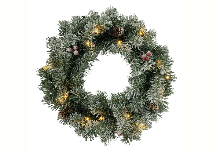 Ghirlanda Natalizia Luminosa Fuori Porta Decorativa Corona Natale Merano