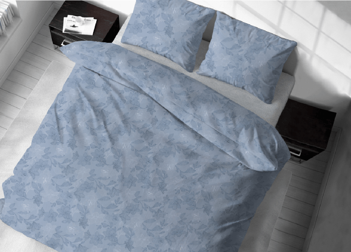 BIANCHERIAWEB Sacco Copripiumino In Morbida Flanella 100% Cotone Disegno Lilly Colore Azzurro,Misura Piazza E Mezza