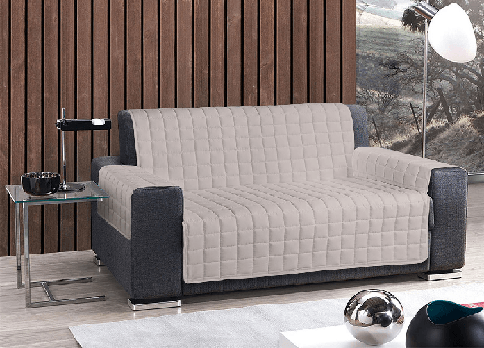 Copridivano Antimacchia Trapuntato in Tinta Unita