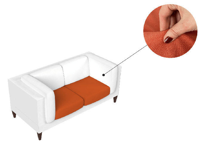 BIANCHERIAWEB Copridivano E Copri Poltrona Antimacchia Sofà Elasticizzato Modello Magico Colore Arancione,Misura Seduta