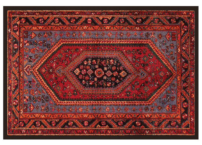 Tappeto Antiscivolo Stampa Digitale Linea Emozioni D'Oriente Dis. Mossul Rosso
