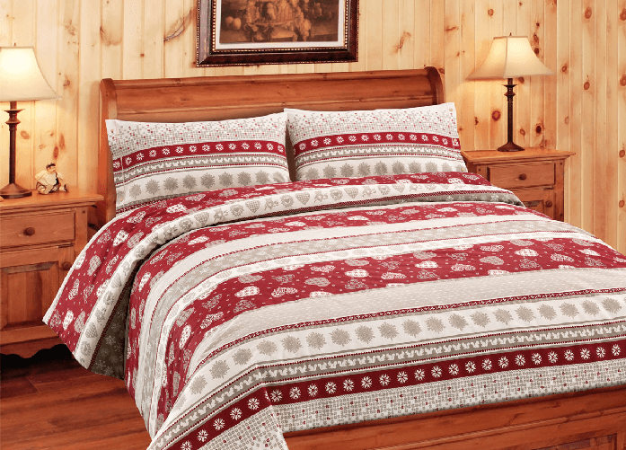 BIANCHERIAWEB Copripiumino Sacco Piumone In 100% Cotone Disegno Stile Tirolese Montagna Corvara Colore Corvara,Misura 1 Piazza e Mezza