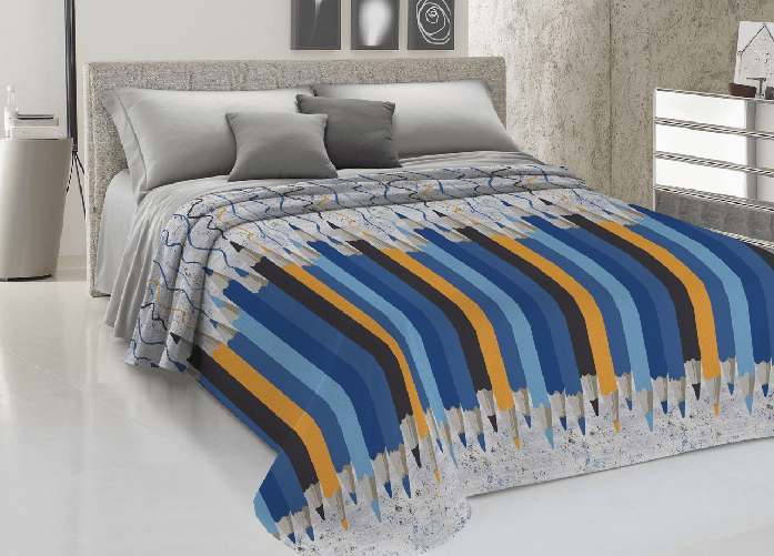 Copriletto Piquet Primavera Estate 100% Cotone Disegno Matitoni