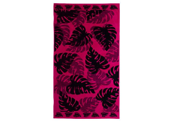 BIANCHERIAWEB Telo Mare Jacquard Spugna Asciugamano Spiaggia Disegno Thai Colore Fucsia,Misura Telo Mare