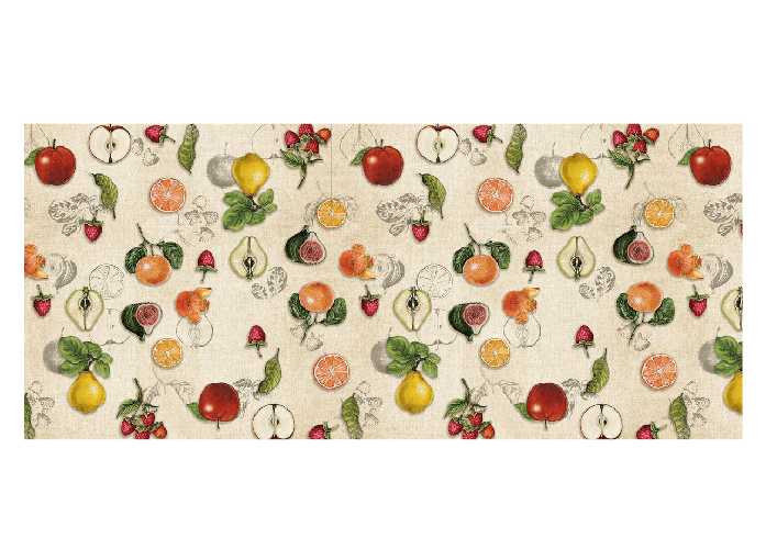 BIANCHERIAWEB Tappeto Passatoia Cucina Antimacchia Antiscivolo Gommato Disegno Passion Fruit Colore Passion Fruit,Misura 50x120