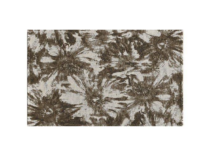 BIANCHERIAWEB Tappeto Salotto Velour Antiscivolo Dis Fior Di Loto Colore Fango Suardi Colore Fango,Misura 85x150