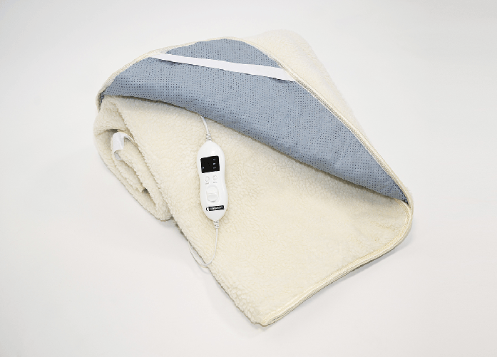 BIANCHERIAWEB Coperta Riscaldante Per Letto Caldo Termocoperta Riscaldata Dormicaldo Panna Colore Panna,Misura 2 Piazze