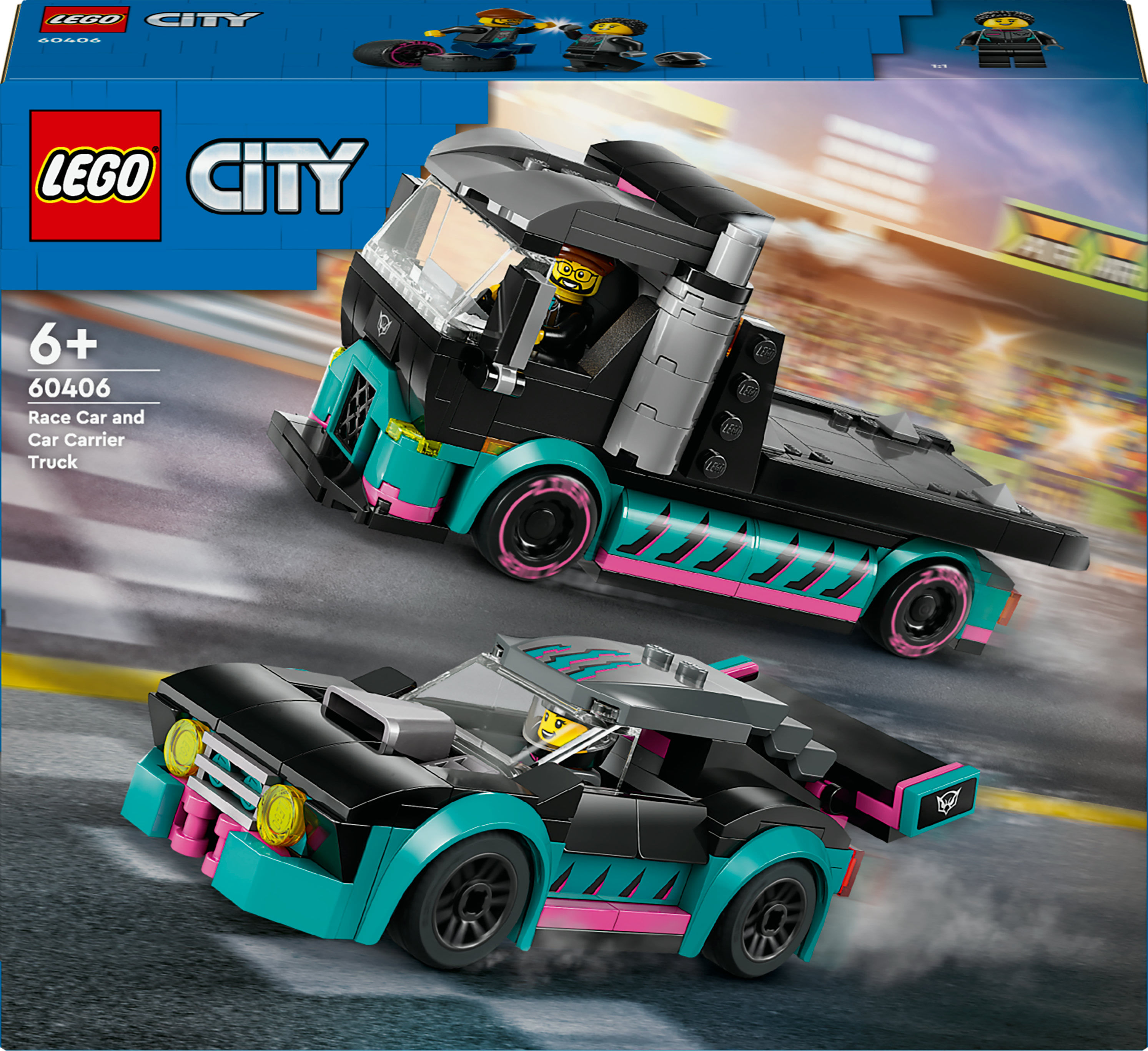LEGO Auto da corsa e trasportatore