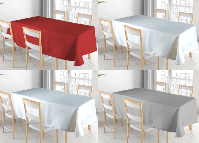 BIANCHERIAWEB Tovaglia Cucina Soggiorno Antimacchia Idrorepellente In Lurex Tinta Unita Vari Colori Colore Bianco-Argento,Misura 140x180cm
