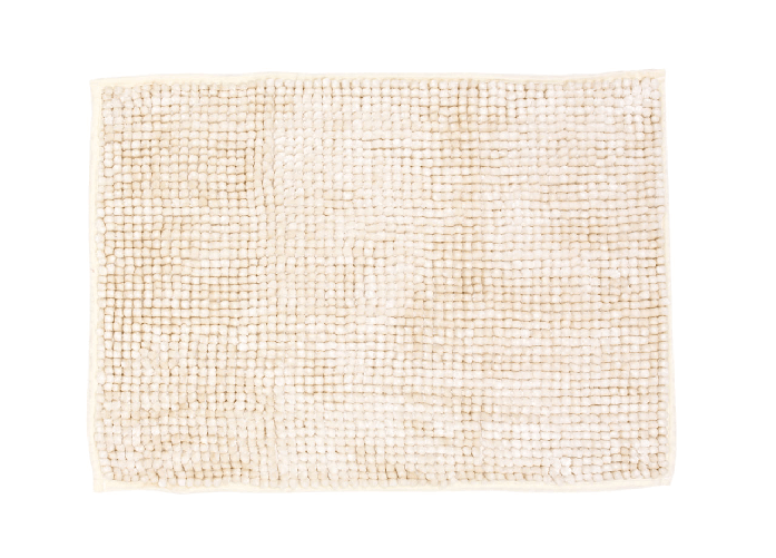 BIANCHERIAWEB Tappeto Shaggy Bagno E Cucina Retro Antiscivolo In Microfibra Mod. Perla Crema Colore Crema,Misura 50x80